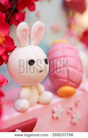 Rabbit Bunny Decoration For Cake Or Pastry Tart
