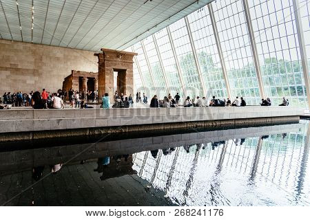 New York City, Usa - June 23, 2018: The Temple Of Dendur In The Metropolitan Museum. It Is An Egypti