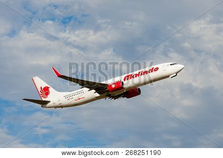 Perth, Australia - November 9, 2018: Takeoff Of Commercial Boeing 737 Next Generation Belonging To M