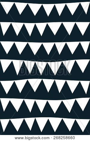 African Tribal Seamless Vector Pattern. Abstract Hand-drawn Ethnic Background. Vertical Orientation