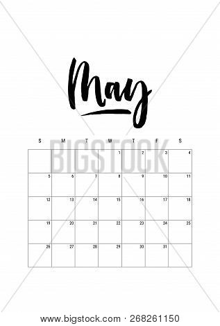 May Calendar Planner Vector Photo Free Trial Bigstock