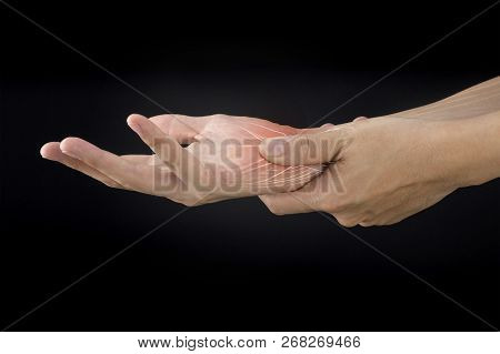 Wrist Muscle Injury White Background Wrist Pain