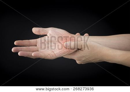 Wrist Muscle Injury White Background Wrist Pain