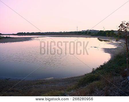 Shot Of The Natural Reserve Park At Granelli Seaside Place. The Shot Is Taken At Sunset In A Summer 