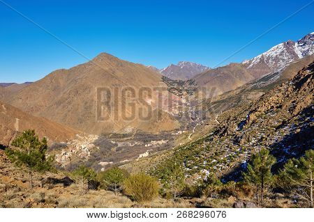 Imlil City In The Atlas Mountains Of Morocco