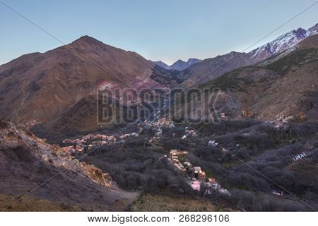 Imlil City In The Atlas Mountains Of Morocco
