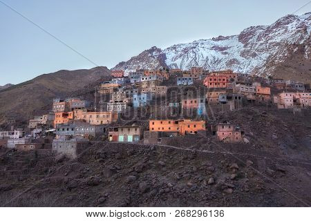 Imlil City In The Atlas Mountains Of Morocco
