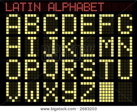 Latin Alphabet. A Indicator.