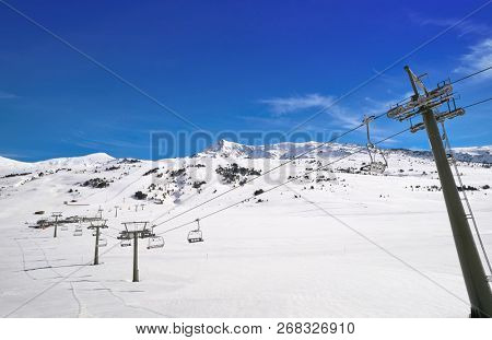 Ski resort on the Aran valley of pyrenees located at the Baqueira village and the Plains of Beret in Lerida Catalonia