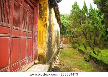 A Building Within The Hung To Mieu Temple Complex In The Imperial City, Hue, Vietnam