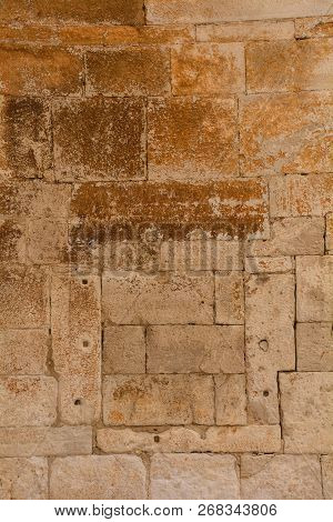 A Bricked In Window In The Church Of Sveti Duh (holy Spirit) In The Historic Hill Village Of Bale (a