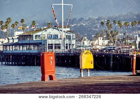 Santa Barbara Stearns Wharf in California, USA