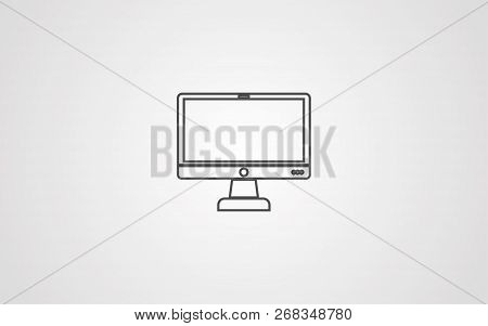 Monitoricon Vector, Filled Flat Sign, Solid Pictogram Isolated On White. Symbol, Logo Illustration.