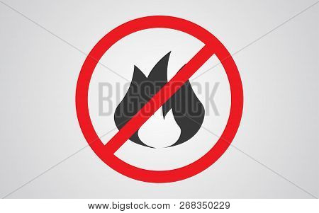 Not Fireicon Vector, Filled Flat Sign, Solid Pictogram Isolated On White. Symbol, Logo Illustration.