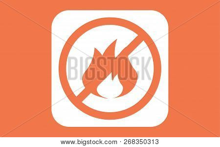 Not Fireicon Vector, Filled Flat Sign, Solid Pictogram Isolated On White. Symbol, Logo Illustration.