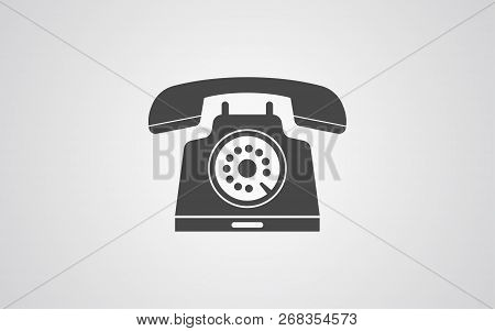 Desk Phoneicon Vector, Filled Flat Sign, Solid Pictogram Isolated On White. Symbol, Logo Illustratio
