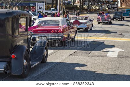 Biddeford Me - November 12: Veterans And People Participate In The Veteran Parade On November 12, 20