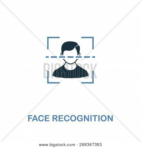 Face Recognition Icon In Two Colors. Premium Design From Internet Security Icons Collection. Pixel P