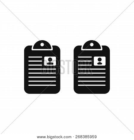 Magnifier Assessment Checklist Icon. Vector Flat Style Symbol.