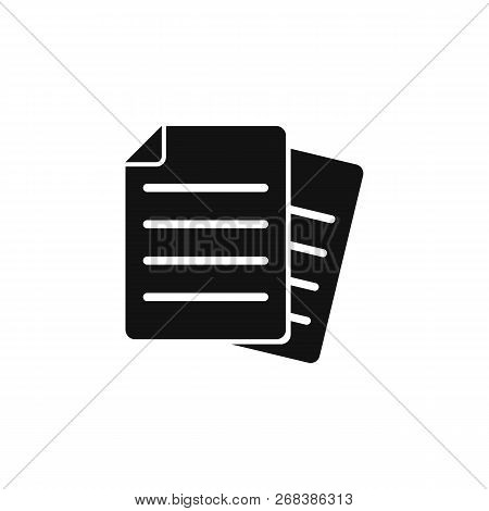 Magnifier Assessment Checklist Icon. Vector Flat Style Symbol.