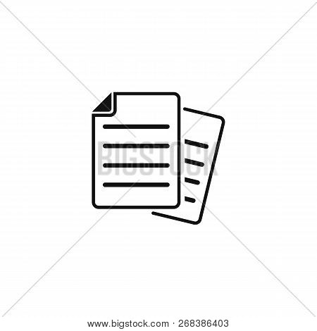 Magnifier Assessment Checklist Icon. Vector Flat Style Symbol.