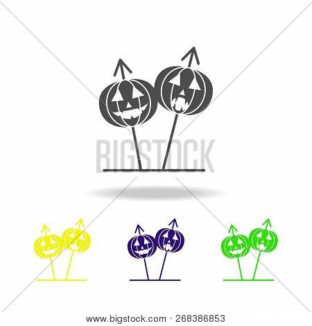 Lamps For Jack Multicolored Icon. Element Of Ghost Elements Illustration. Signs And Symbols Icon Can