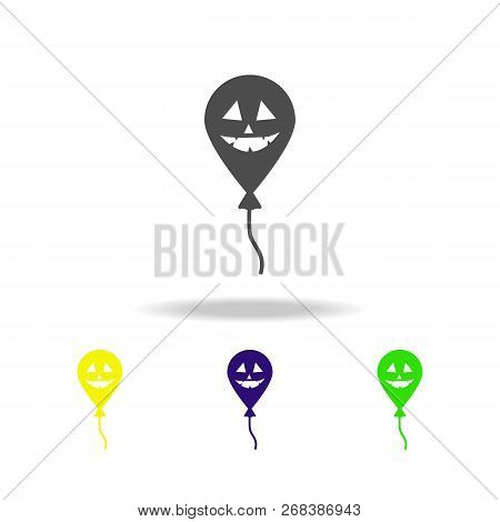 Ball Multicolored Icon. Element Of Ghost Elements Illustration. Signs And Symbols Icon Can Be Used F