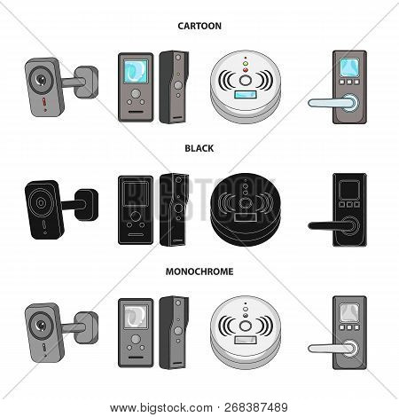 Isolated Object Of Cctv And Camera Logo. Collection Of Cctv And System Stock Vector Illustration.