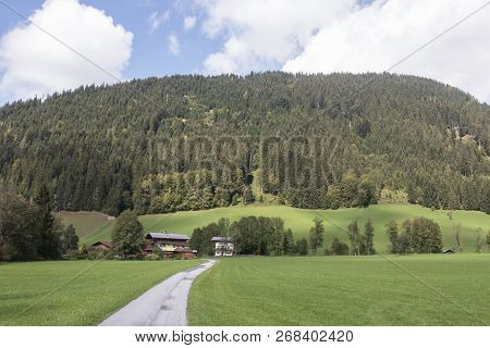 Beautiful Mountain Landscape Next To Werfenweng In The Salzburger Land