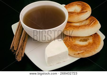 Ccolombian Breakfast With Panela Water And Pandeques
