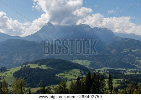 Beautiful Mountain Landscape Next To Werfenweng In The Salzburger Land