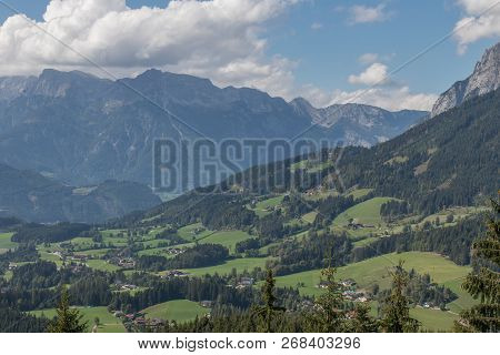Beautiful Maountain Landscape Next To Werfenweng In The Salzburger Land