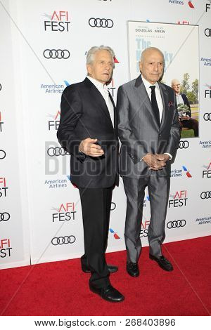 LOS ANGELES - NOV 10:  Michael Douglas, Alan Arkin at the AFI FEST 2018 - 