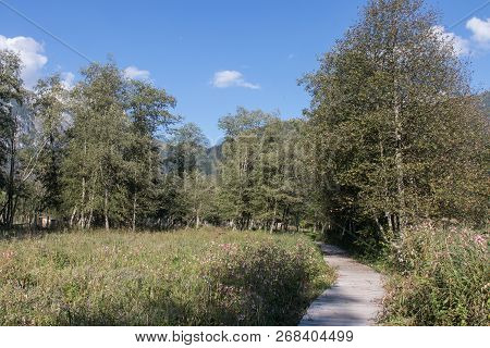 Beautiful Mountain Landscape With Lake Next To Werfenweng In The Salzburger Land