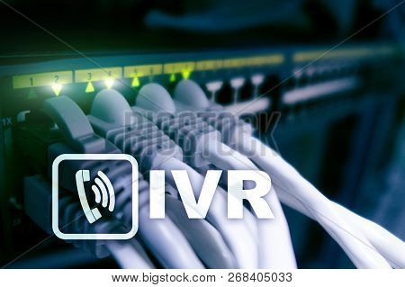 Ivr Interactive Voice Response Communication Concept. Server Room