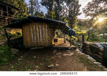 A Traditional Himalayan Wooden House In Sankri Range, Uttarakhand, India