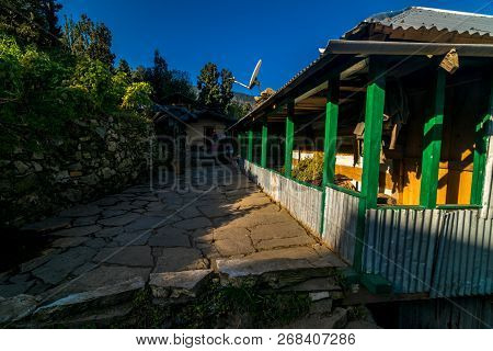 A Traditional Himalayan Wooden House In Sankri Range, Uttarakhand, India