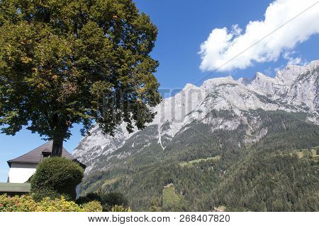 Beautiful Mountain Landscape Next To Werfenweng In The Salzburger Land