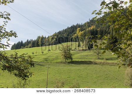 Beautiful Mountain Landscape Next To Werfenweng In The Salzburger Land