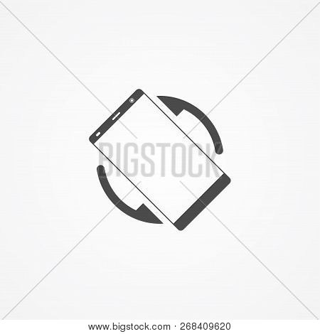 Rotate Phoneicon Vector, Filled Flat Sign, Solid Pictogram Isolated On White. Symbol, Logo Illustrat