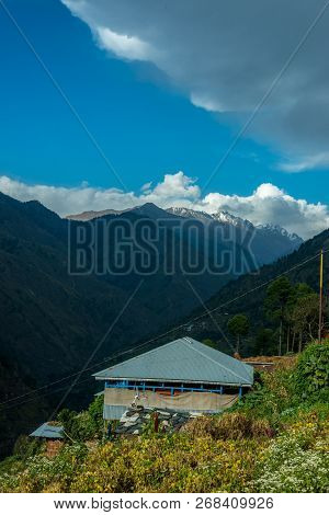 Traditional Himalayan Wooden House In Sankri Range, Uttarakhand, India