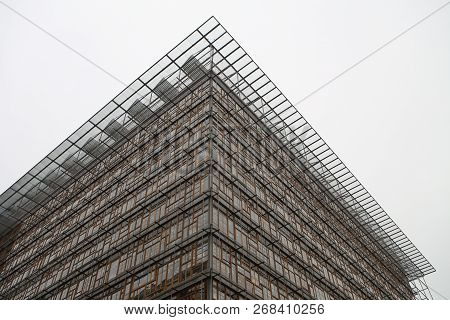Abstract Line Architecture In Brussels, Belgium. Abstract Construction