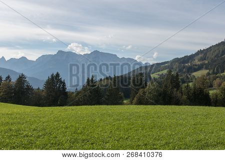 Beautiful Mountain Landscape Next To Werfenweng In The Salzburger Land