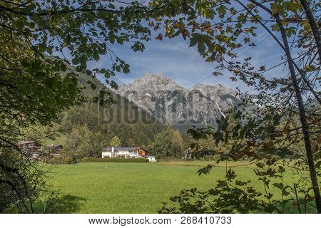 Beautiful Mountain Landscape Next To Werfenweng In The Salzburger Land