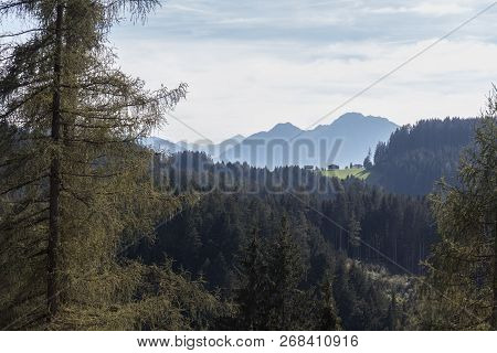 Beautiful Mountain Landscape Next To Werfenweng In The Salzburger Land