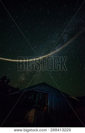 Photo Of Traditional Wooden House Under Milkyway In Himalayas - Sankri Range, Uttarakhand, India