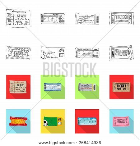 Vector Design Of Ticket And Admission Icon. Set Of Ticket And Event Vector Icon For Stock.