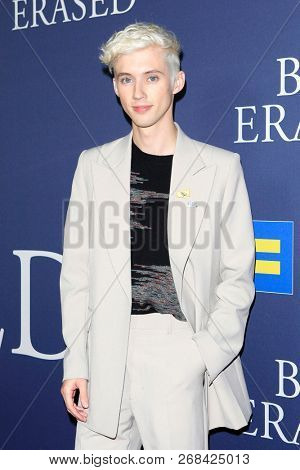 WEST HOLLYWOOD - OCT 29: Troye Siv arriving at the Premiere of Boy Erased at the Directors Guild of America on October 29, 2016 in West Hollywood, California