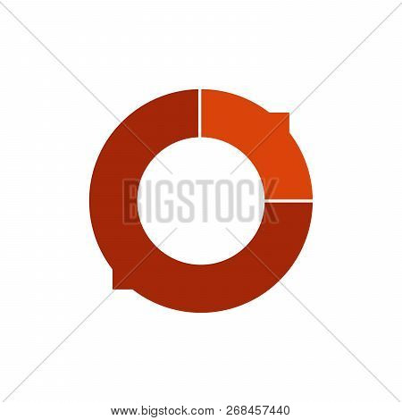 Circle Chart Infographic Template With Arrows And With 2 Options Or Steps For Presentations, Adverti