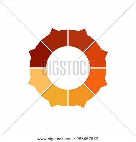 Circle Chart Infographic Template With Arrows And With 8 Options Or Steps For Presentations, Adverti